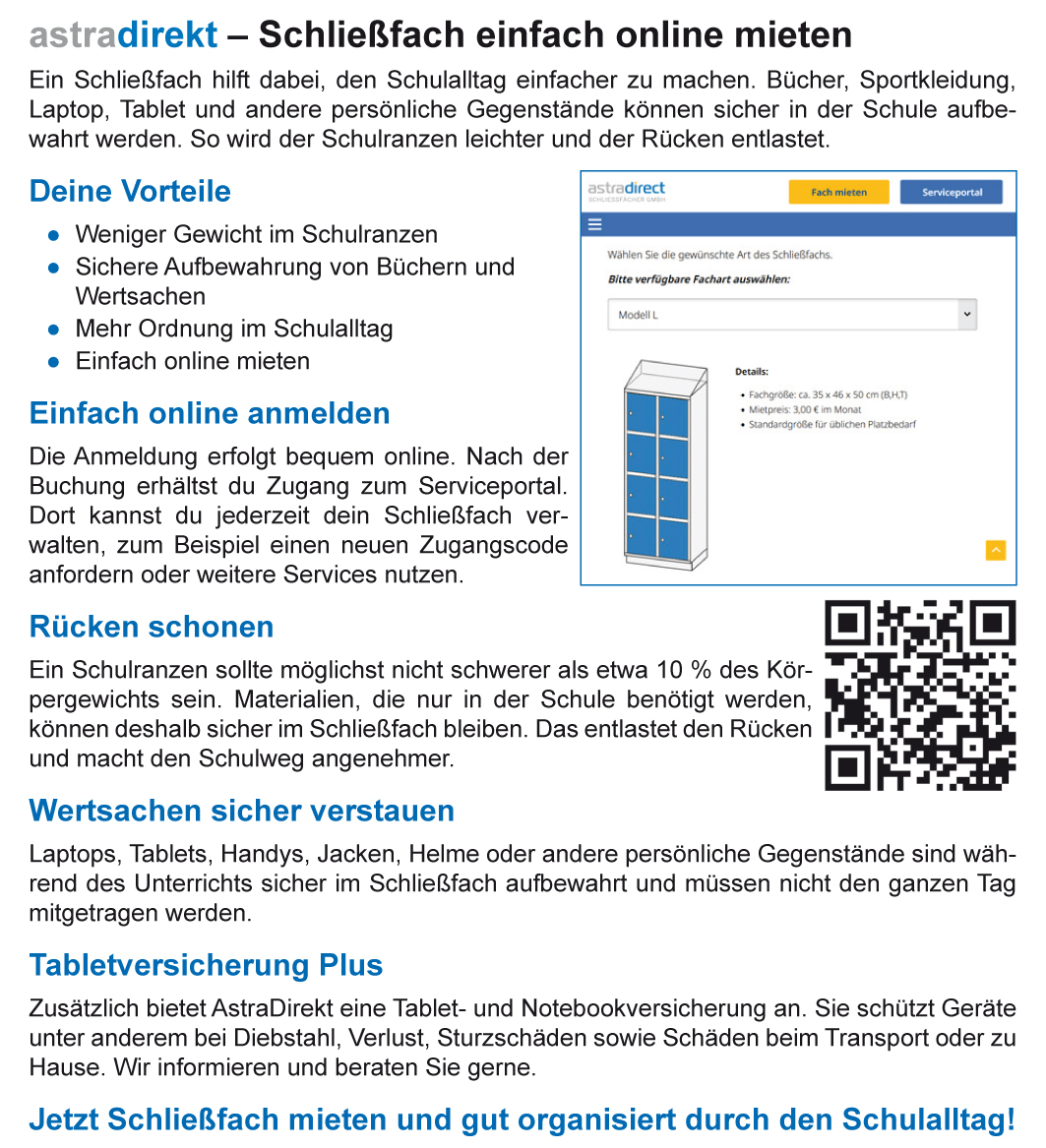 Schliessfach mieten