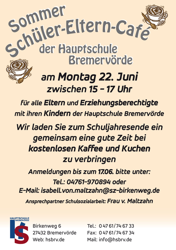 Sommer Schueler Eltern Cafe 22 Juni